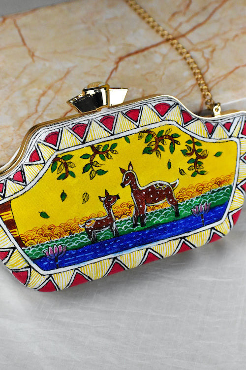 Fauna Handpainted Clutch