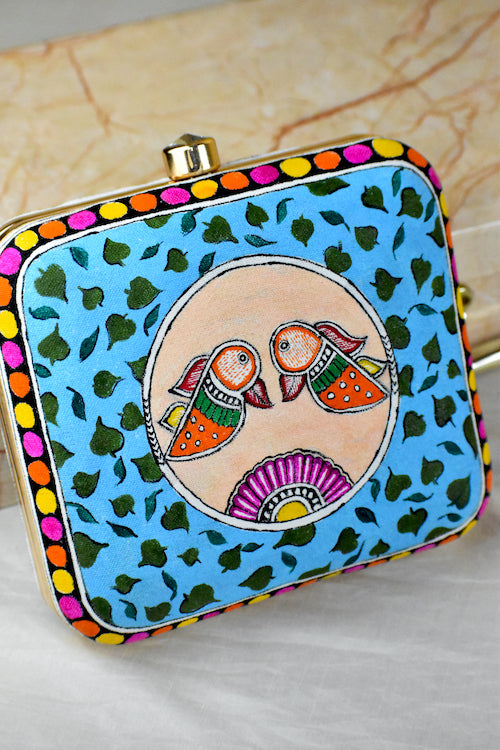 Radhe Krishn Handpainted Clutch