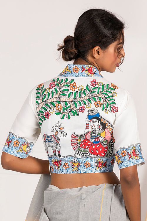 "Panihaar" Handpainted Blouse