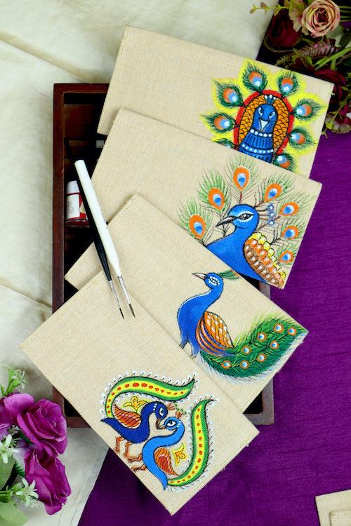 Jute Hanpainted Gond Artistry Envelope - Set of 4