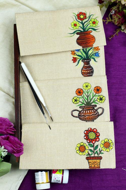 Jute Hanpainted Blossoming Surprises Envelope - Set of 4