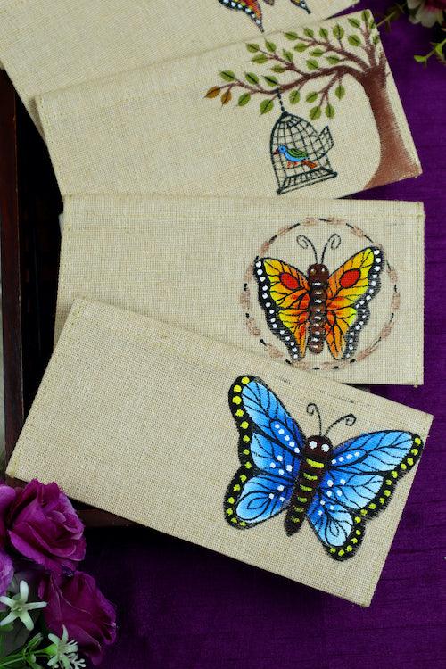 Jute Hanpainted Free Paradise Envelope - Set of 4