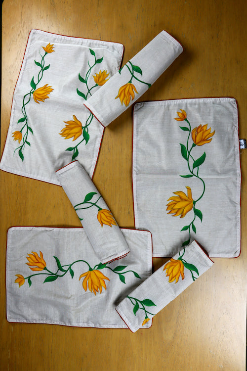 Madhubani Handpainted Chanderi Table Mats