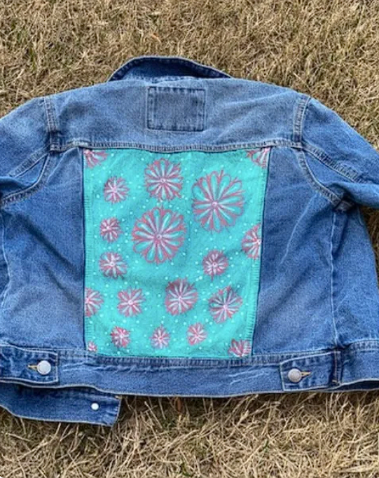 Abstract Handpainted Unisex Denim jacket