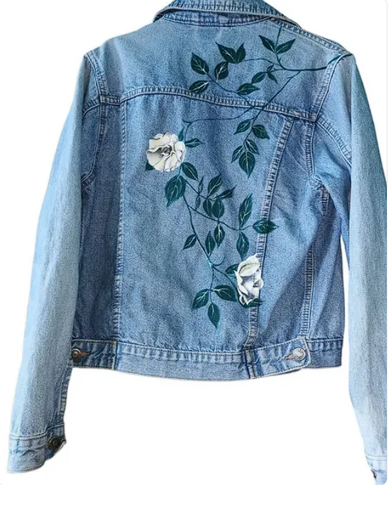 Handpainted Denim Customised Jacket