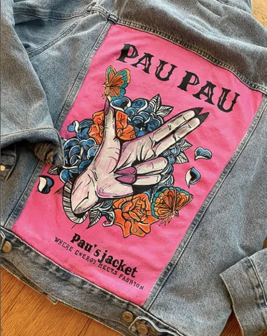 Customised Name Handpainted Unisex Denim Jacket