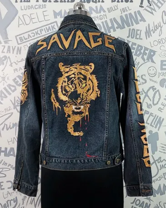 Fierce : Unisex Customised Handpainted Denim Jacket