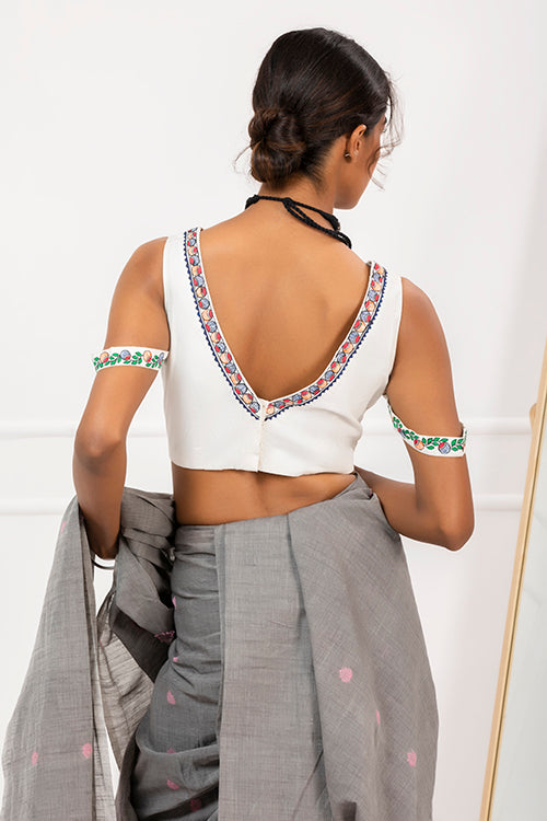 "BerryBlush" Handpainted Blouse