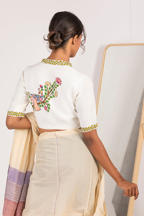 "MayurAngan" Handpainted Blouse