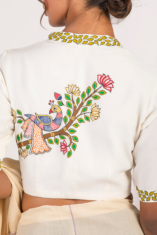 "MayurAngan" Handpainted Blouse