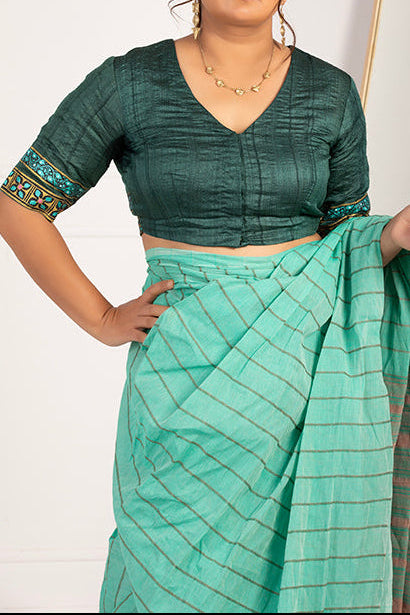 "Lekhini" Handpainted Silk Blouse