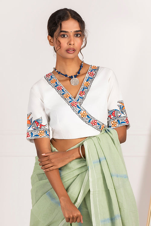 “Neeranjali” Handpainted Blouse