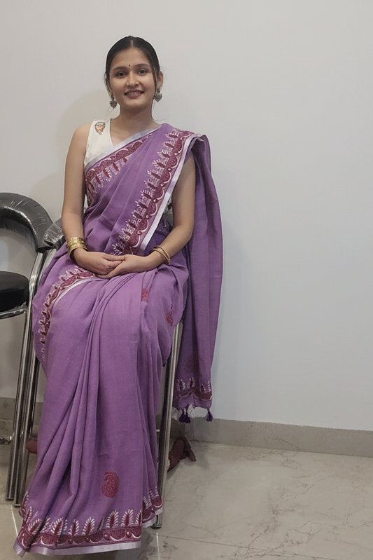 Saanjh – Hand painted Cotton Saree