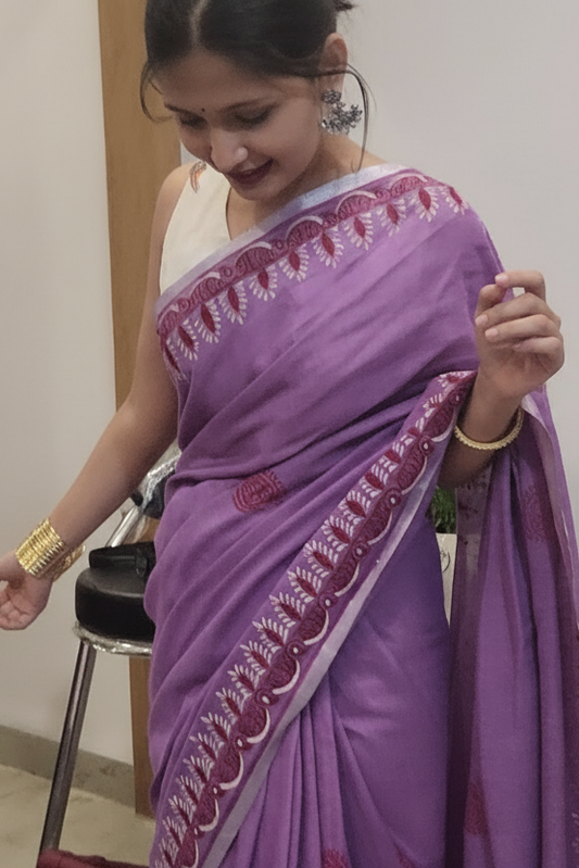 Saanjh – Hand painted Cotton Saree