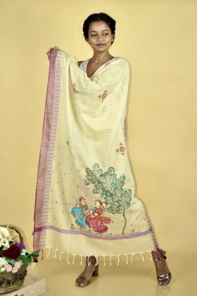 Pattachitra Handpainted Nratya Utsav Dupatta