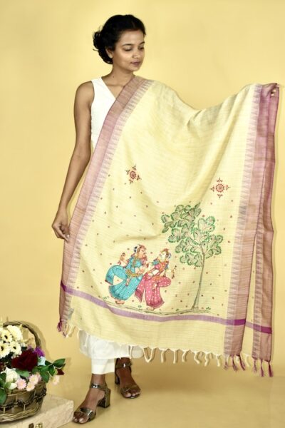 Pattachitra Handpainted Nratya Utsav Dupatta