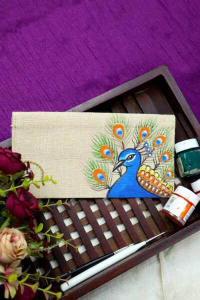 Jute Hanpainted Gond Artistry Envelope – Set of 4